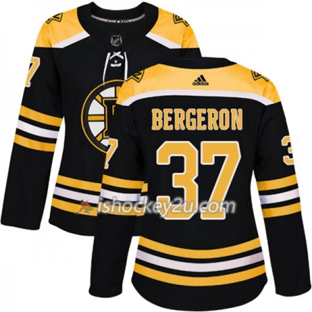 Dame NHL Boston Bruins Trøje Patrice Bergeron 37 Adidas 2017-2018 Sort Authentic
